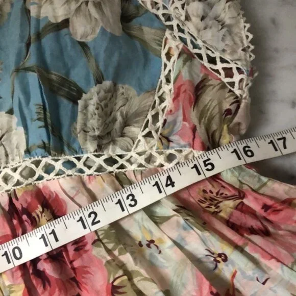 Zimmerman Floral Lace Trim Women Top Size 3 - Picture 13 of 14